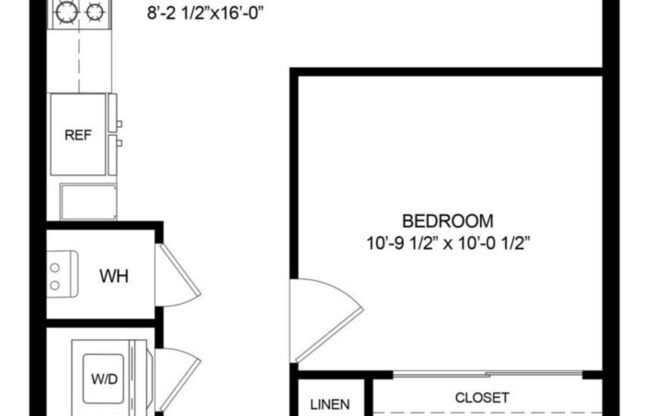 Studio, 1 bath, 557 sqft, $1,659