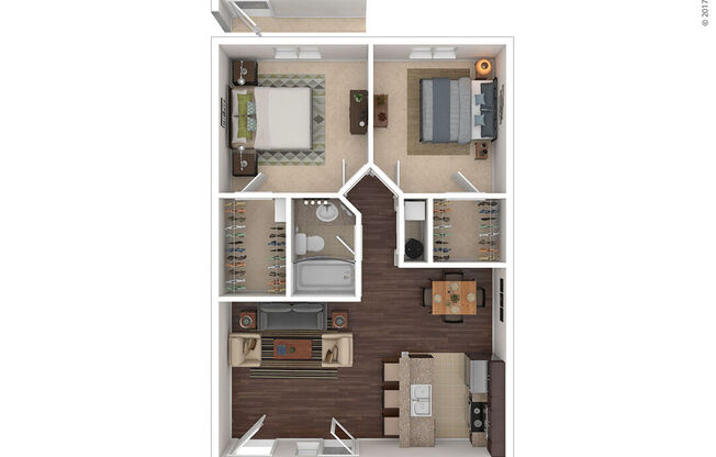 2 beds, 1 bath, 759 sqft, $1,229