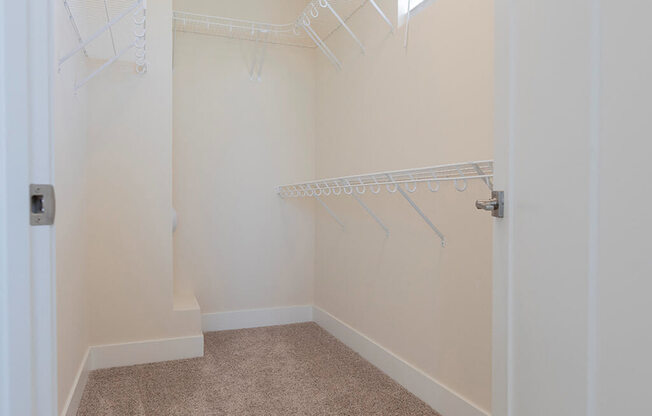 Generous Walk-In Closets with Shelving at Cedar Place Apartments, Cedarburg, Wisconsin