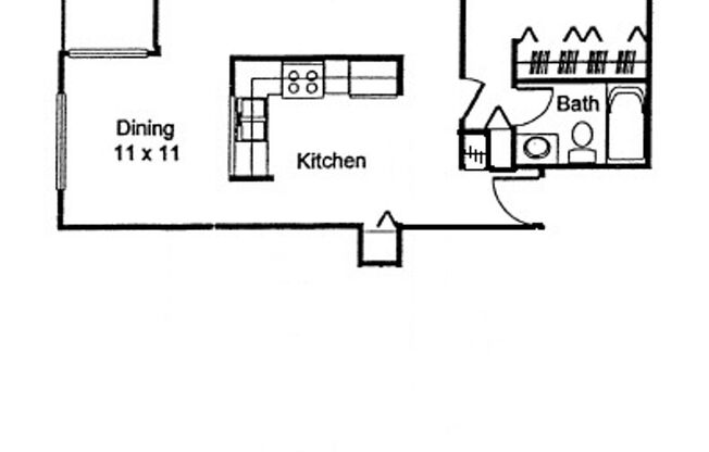 1 bed, 1 bath, 755 sqft, $1,295, Unit 327-F