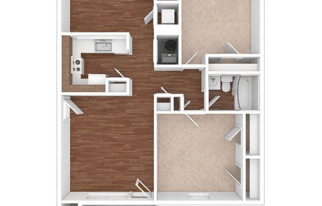 2 beds, 1 bath, 896 sqft, $1,102