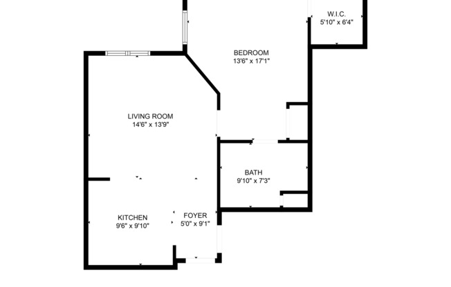 1 bed, 1 bath, 545 sqft, $1,060, Unit 107