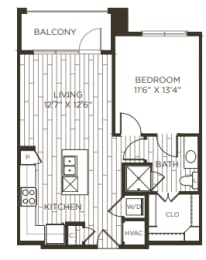 1 bed, 1 bath, 698 sqft, $1,314