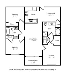 3 beds, 2 baths, 1,450 sqft, $1,607