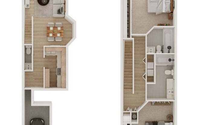 2 beds, 2.5 baths, 1,232 sqft, $2,150, Unit 3896
