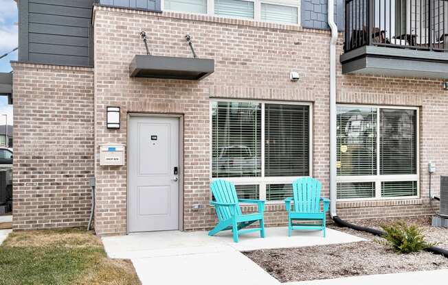 Patio at Sterling Prairie Trail North in Ankeny, IA
