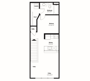 1 bed, 1 bath, 623 sqft, $1,075
