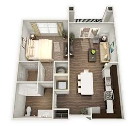 1 bed, 1.5 baths, 818 sqft, $1,502