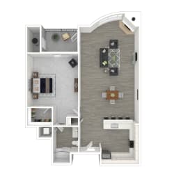 1 bed, 1 bath, 857 sqft, $1,499