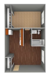 1 bed, 1 bath, $1,400