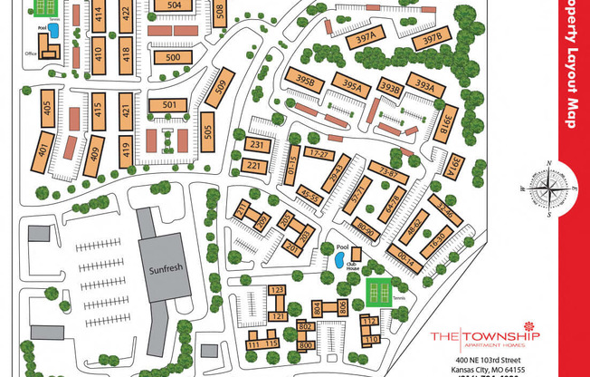 Township Apartments Map  at The Township, Kansas City, MO