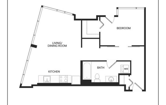 1 bed, 1 bath, 697 sqft, $1,995, Unit 412