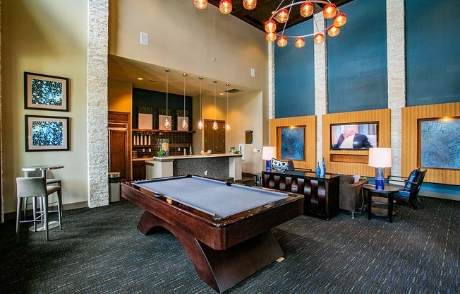 Pool Table at Houston Apartments Clubhouse