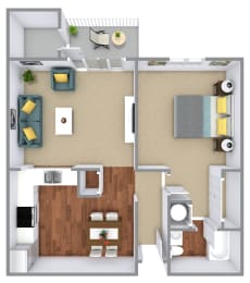 1 bed, 1 bath, 760 sqft, $1,499