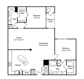 2 beds, 2 baths, 1,553 sqft, $2,295