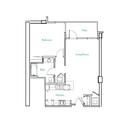 1 bed, 1 bath, 781 sqft, $2,905