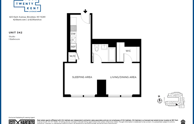 Studio, 1 bath, $3,823, Unit 342