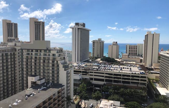 1/1/2 - Penthouse Unit- Utilities Included - Large Covered Lanai w/Ocean & City Views