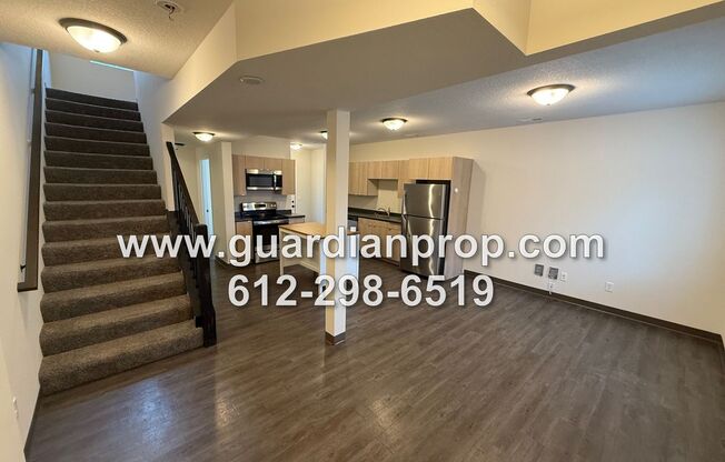 2024 Built Townhouse Available Now, Open Floor Plan, Stainless, Large 2 Car Garage