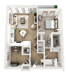 1 bed, 1 bath, 849 sqft, $1,589