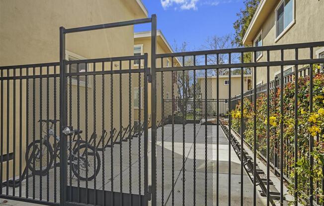 Bike locks at Parkside Apartments, California, 95616