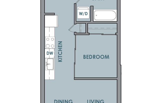 Studio, 1 bath, 507 sqft, $1,593
