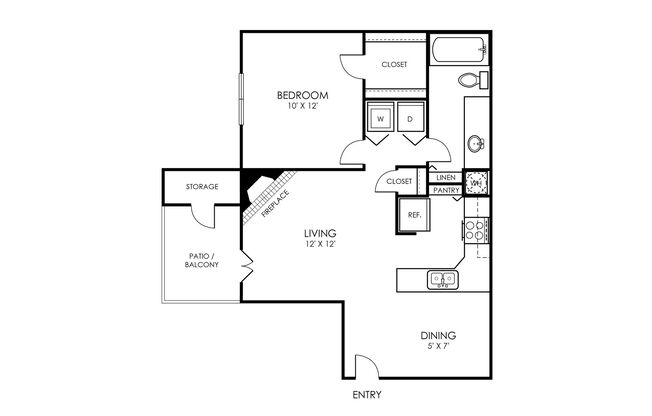 1 bed, 1 bath, 730 sqft, $1,127