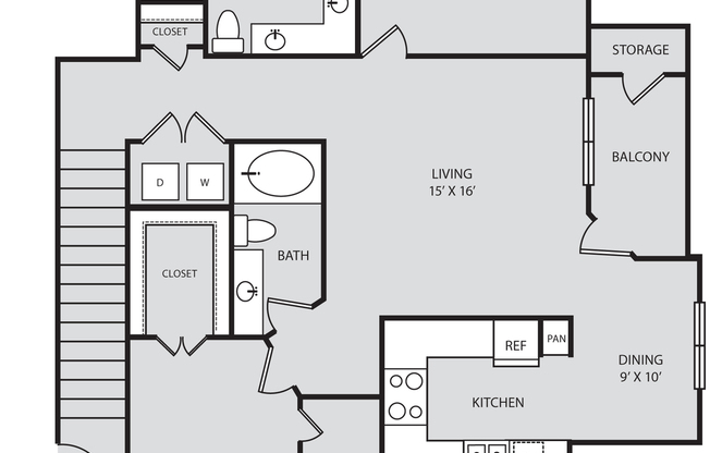 2 beds, 2 baths, 1,366 sqft, $1,773