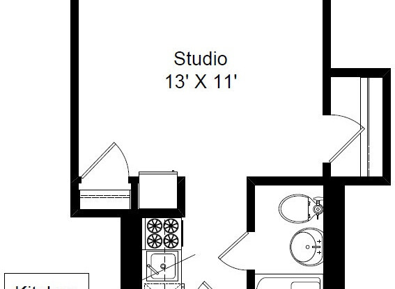 Studio, 1 bath, 320 sqft, $1,295