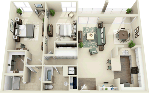 2 beds, 2 baths, 1,339 sqft, $5,081, Unit 272