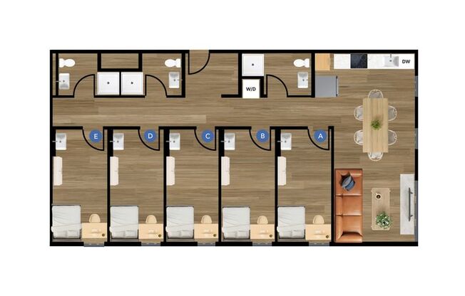 1 bed, , 119 sqft, $1,199