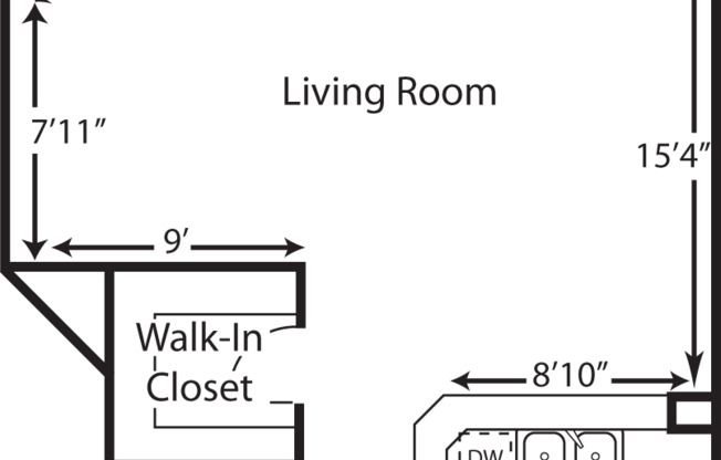 Studio, 1 bath, 525 sqft, $2,398, Unit J445