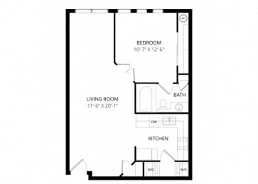 1 bed, 1 bath, 652 sqft, $1,115