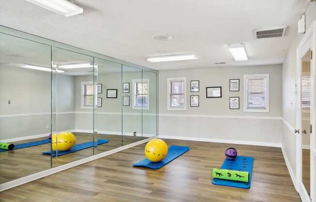 aerobics room 
at Sabal Point Apartments in Pineville, NC