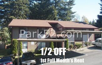 1/2 Off First Full Month! 2 Bedroom 1 Bathroom 2nd floor Apartment in Tacoma