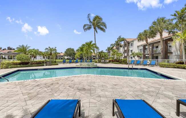 the pool at the preserve at polo apartments fl