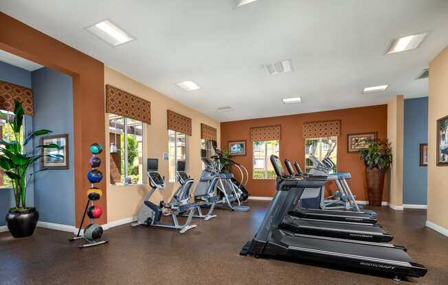 the gym at the preserve at polo towers