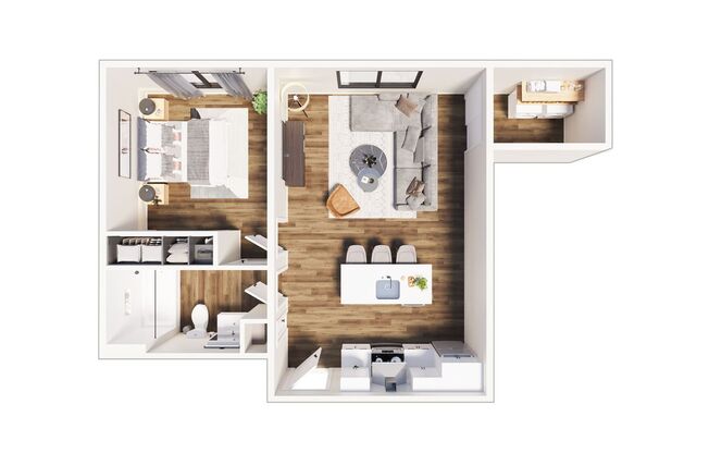 1 bed, 1 bath, 675 sqft, $1,425, Unit 405