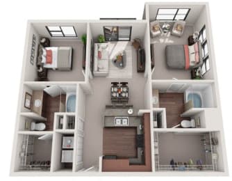 2 beds, 2 baths, 1,104 sqft, $1,710