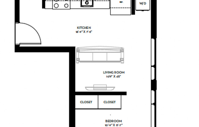 1 bed, 1 bath, 462 sqft, $1,115, Unit 2530-410