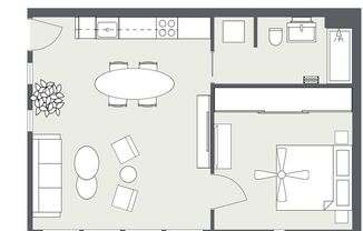 Studio, 1 bath, 473 sqft, $1,995, Unit 211