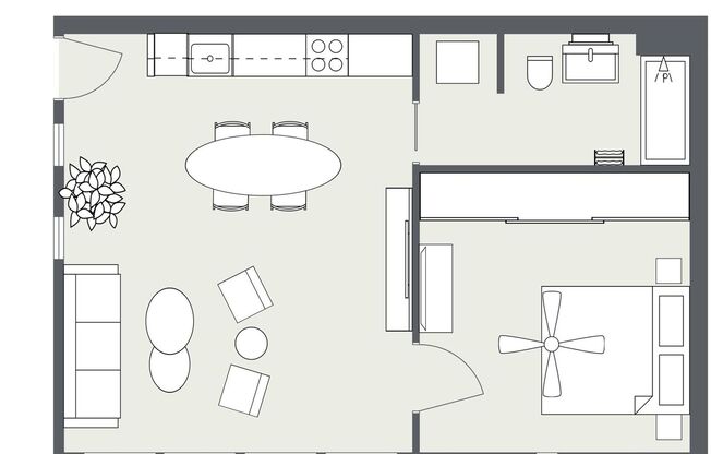 Studio, 1 bath, 473 sqft, $1,995, Unit 211
