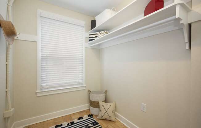 Spacious Closet with Built In Shelving at Malloy Apartment Homes, Seattle, WA