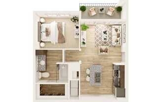 1 bed, 1 bath, 620 sqft, $1,230