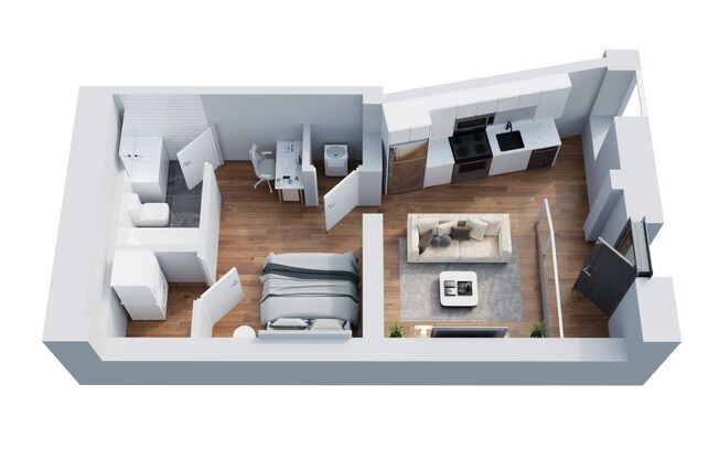 1 bed, 1 bath, 420 sqft, $1,457, Unit 008