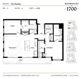 2 beds, 2 baths, 1,187 sqft, $3,159