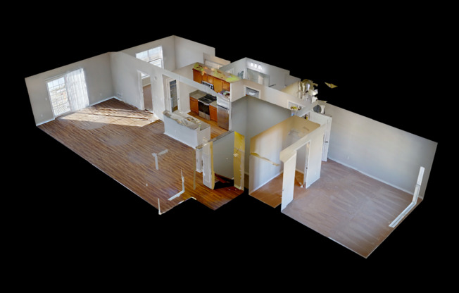 2 beds, 1 bath, 1,233 sqft, $1,670, Unit 3