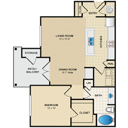 1 bed, 1 bath, 794 sqft, $1,839