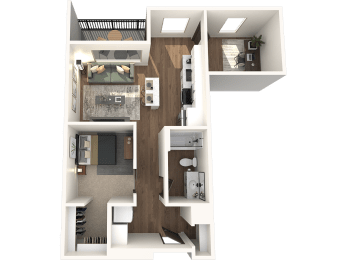 1 bed, 1 bath, 714 sqft, $1,712