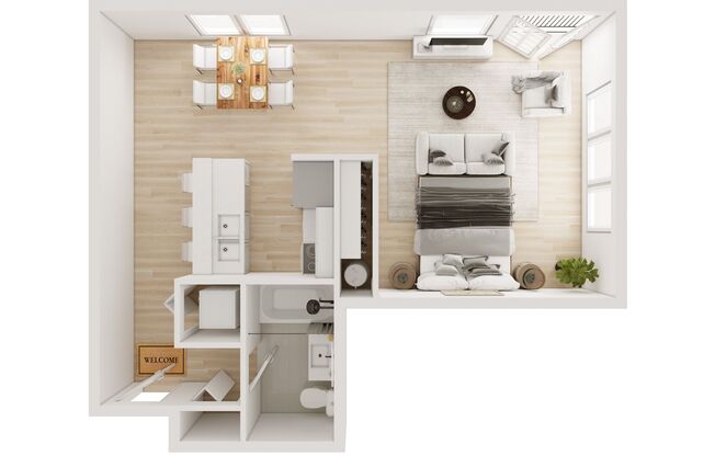 Studio, 1 bath, 645 sqft, $1,995, Unit 4765-2E